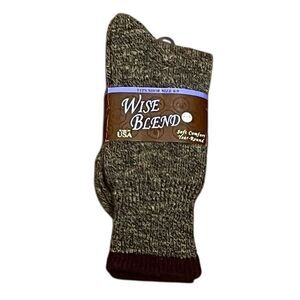 Wise Blend Merino Wool Blend Crew Length Socks, Size M, NWT